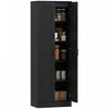 HOMCOM Armoire de rangement avec etageres, placard de garde-manger, noir