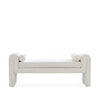 Banc d’appoint moderne et glamour Concord en chenille ivoire