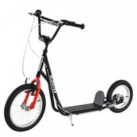 Aosom Teens Youth Kick Scooter Guidon Reglable Ride On Toy Pour 5+ Avec Double Freins Avant Et Arrie
