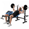 Soozier Banc de Musculation Reglable avec Extension de Jambes, Banc Home Gym, Bleu