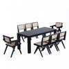 Hamlet et Ensemble de salle a manger moderne industriel Rockaway 9 pieces en noir et naturel