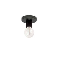 Petit plafonnier affleuré Roswell de Dainolite avec fini noir mat et 1 ampoule