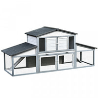 Pawhut Grand Clapier A Lapin, Materiaux D'exterieur Plus Surs Pour Les Animaux De Compagnie Et Respe