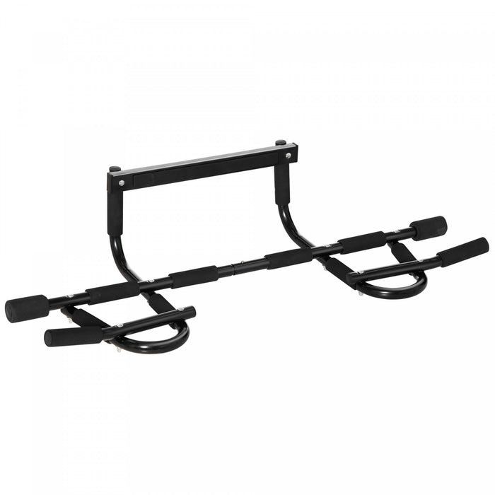 Homcom Barre De Traction Pour Porte, Barre A Menton Portable, Barre De Trempage Multifonctionnelle Pour Le Fitness, Equipement D'exercice Gymnase