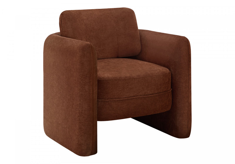 Monarch Specialties - Chaise D'Appoint, 32\"H, Rembourre, Salon, Chambre A Coucher, Tissu Terracotta