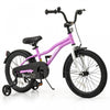 Costway 18\" Velo Pour Enfants Pour Garcons Et Filles De 4 A 8 Ans Avec Reflecteurs De Frein A Main Reglables Violet