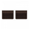 Table de nuit moderne Evelyn 32\" en brun (1 tiroir) - Lot de 2