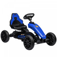 Aosom Kart A Pedales Pour Enfants, Voiture A Pedales Avec Essieu Pivotant, Siege Reglable, Frein A M