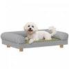 Lit Canape pour Chiens avec Pieds Solides pour Petits Chiens, Gris