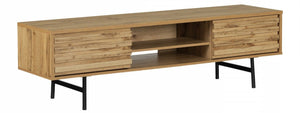Meuble pour téléviseur Mezzy avec tiroirs - chêne nordique