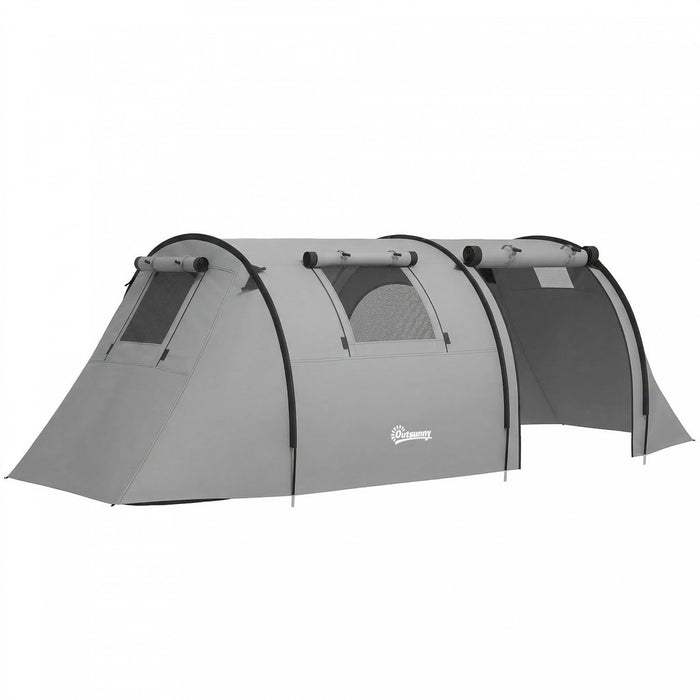 Outsunny Tente de Camping 3-4 Personnes avec 2 Pieces, Tente Familiale Impermeable