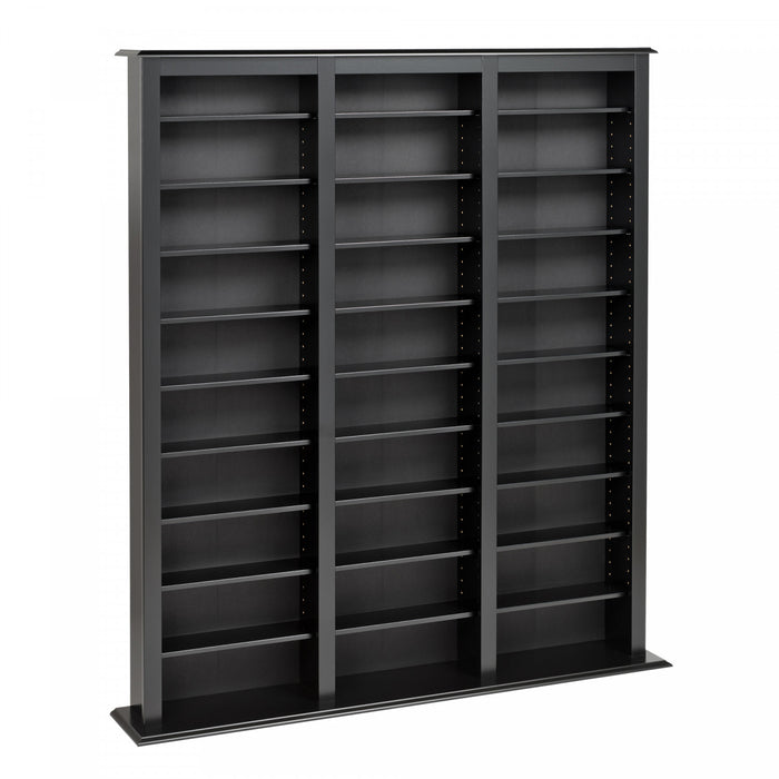 Etagere Multimedia A 27 Tablettes Reglables – Noir