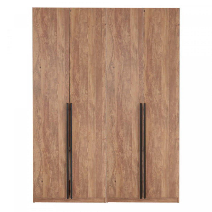 Armoire moderne Lee 2 portes en brun dore