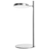 Lampe de table Fia de Dainolite avec fini chromé satiné et 1 ampoule à DEL