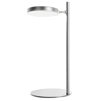Lampe de table Fia de Dainolite avec fini chromé satiné et 1 ampoule à DEL