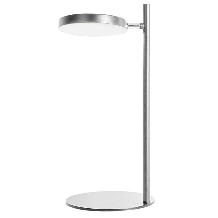 Lampe de table Fia de Dainolite avec fini chromé satiné et 1 ampoule à DEL