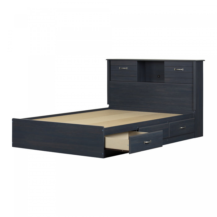 Ulysses Ensemble Lit Matelot Et Tete De Lit Bibliotheque Myrtille, De Meubles South Shore
