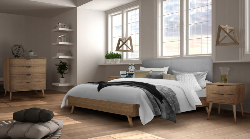 Commode Flashby Avec 4 Tiroirs - Faux Bois Naturel