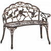 Banc De Jardin Exterieur Outsunny 40\" Pour Jardin, Porche, Balcon, Bronze