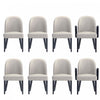 Ensemble de 8 chaises de salle a manger Hillman Modern en gris clair