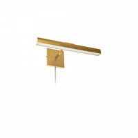 Lampe pour affichage d’image Leonardo de Dainolite de 16 po en verre givré qui diffuse la lumière, avec fini laiton vieilli et ampoule de 20 W