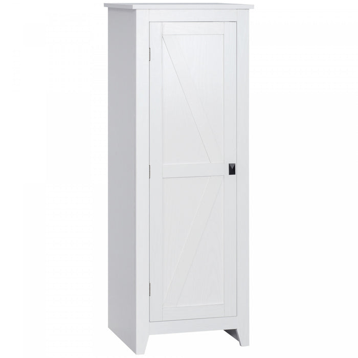 HOMCOM Garde-manger 48\", armoire avec porte grange, blanc
