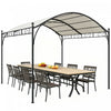 Outsunny Pergola 3 x 3 m avec Toile UPF30+, Structure en Acier, Blanc Creme