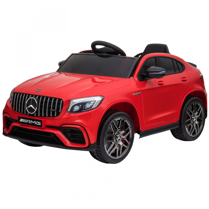 Aosom Voiture Electrique A Chevaucher 12v Sous Licence Officielle Cadeau Jouet Parfait Avec Roue De Suspension Telecommandee Rouge