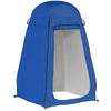 Outsunny Tente de douche pop-up, cabine privee pour se changer et s'habiller en exterieur, bleu