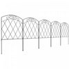 Outsunny Cloture de Jardin 3 m, Bordure Metallique pour Massif de Fleurs, Pack de 5, Noir