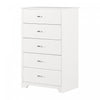 Fusion Commode 5 Tiroirs - Blanc Solide