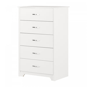 Fusion Commode 5 Tiroirs - Blanc Solide