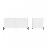 Buffet et meuble d’appoint Abbey Modern 2 pieces en blanc