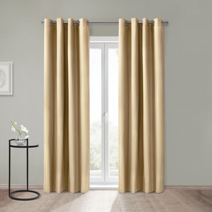 Panneau de rideau coupe-lumière à œillets Alpin taupe de Thermaplus - 52 x 108