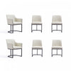 Ensemble de salle a manger moderne Serena 6 pieces en ivoire