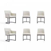 Ensemble de salle a manger moderne Serena 6 pieces en ivoire
