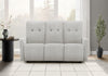 Petit Sofa 3 Places Inclinable Electrique, 70\"L, Port Usb Inclus, Tissu Gris Clair