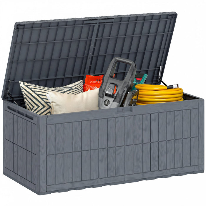 Outsunny Coffre de Rangement en Resine 220 Gallons, Verrouillable