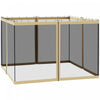 Outsunny Moustiquaire De Remplacement Pour Gazebo 10' X 10' Rideaux Zippe Pour Fete Activites Exterieur