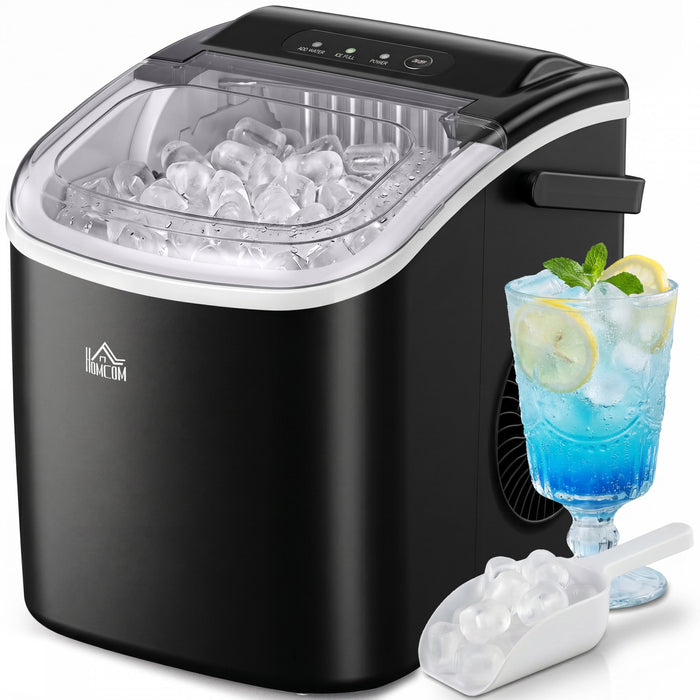 HOMCOM Machine a glacons portable pour comptoir, noir