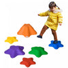Outsunny 6pcs Tremplins D'equilibre Pour Enfants Avec Fond Antiderapant, Pierres De Riviere Empilables, Parcours D'obstacles Exterieur Interieur, Etoile De Mer