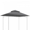Outsunny Auvent De Remplacement Pour Tonnelle, Toit De Tonnelle 5'x8', Gris