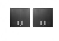 Armoire de garage flottante Fortress Modern 76 cm en gris charbon - Lot de 2