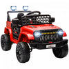 Qaba Voiture Electrique 12 V Alimente Par Batterie Pour Enfants Avec Telecommande, Suspension A Ressort, 3 Vitesses, Klaxon Musical Usb, Phares Led, Rouge