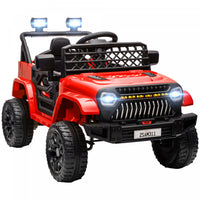 Qaba Voiture Electrique 12 V Alimente Par Batterie Pour Enfants Avec Telecommande, Suspension A Ress