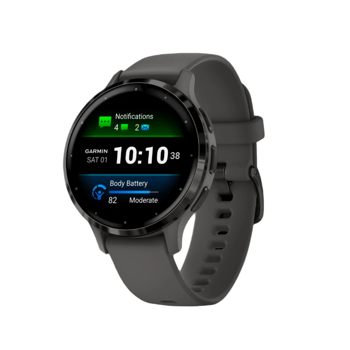 Garmin Venu® 3s Montre Gps Intelligente - Suivi De Sante Avec 14 Jours D'autonomie, 41 Mm - Boitier Gris Galet