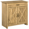 HOMCOM Buffet Ferme Porte Grange Brun Vieilli