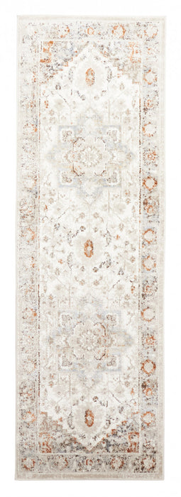 Tapis de Couloir Traditionnel Paradox 2'8\" x 8'2\" en Ivoire