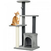 Arbre a Chat Multi-Niveaux Gris Grand 103 cm Haut
