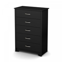 Fusion Commode 5 Tiroirs - Noir Solide